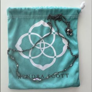 Kendra Scott Debra Adjustable Necklace in Gunmetal